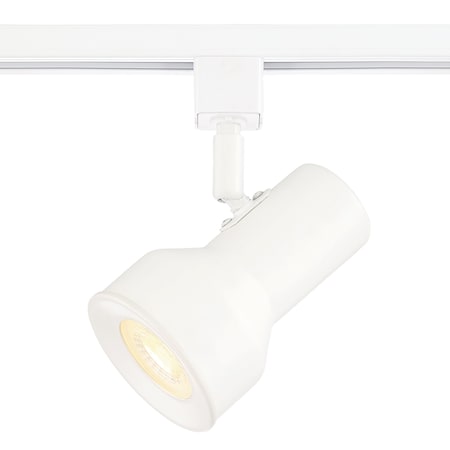 Designers Fountain Medium 1-Light Solid White Step Cylinder Integrated LED Track Lighting Head EVT1031D3A-06